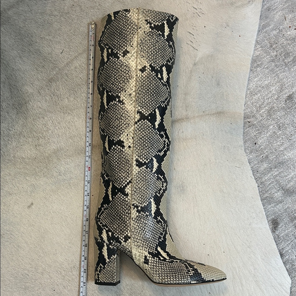 Paris Texas Snakeskin Python Pattern Knee-High Bo… - image 5
